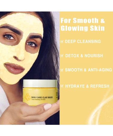 Buy Turmeric Soap Bar & Clay Mask Set | Natural Acne Treatment Deep Cleansing & Skin Care - Shop Internationally - Buy Online on GoSupps.com