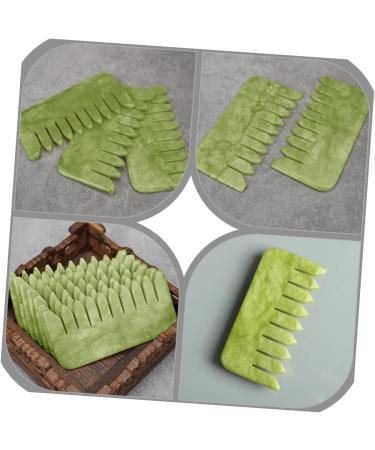 Frcolor Jade Massage Comb & Roller - Multi-Purpose Gua Sha Tool for Neck & Scalp | Natural Meridian Massage Device for Relaxation - Buy Online on GoSupps.com
