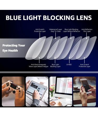 TJUTR Fit Over Blue Light Blocking Glasses for Women - TB7511 Clear/ Clear Computer & Gaming Eyewear - Buy Online on GoSupps.com