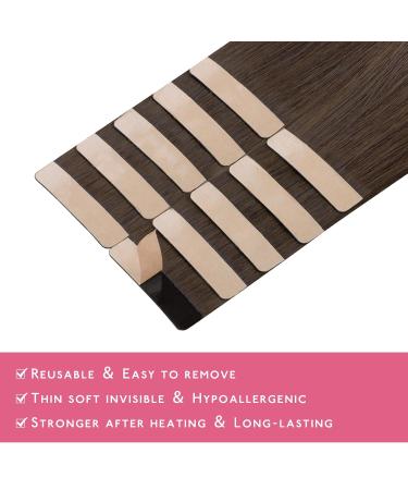 Chocolate Brown Tape In Hair Extensions - 10 Pcs 20g 25cm - Real Hair Invisible & Smooth | Best Quality Tape Extensions for Girls - Buy Online on GoSupps.com
