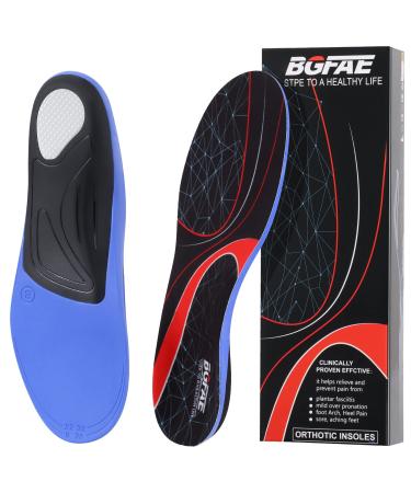 Orthopedic insert BGFAE Comfort insoles work shoes for men & women for flat feet pronation plantar fasciitis arch-support heels spur Insoles for work Sport leisure M black M -EE (W42-W43.5 | M42-M44 | 26cm-27cm)