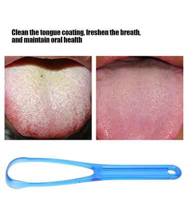Buy Tongue Scraper & Cleaner Non-Slip Handle for Fresh Breath | Professional Tongue Brush in Blue - International Shipping Available! - Buy Online on GoSupps.com