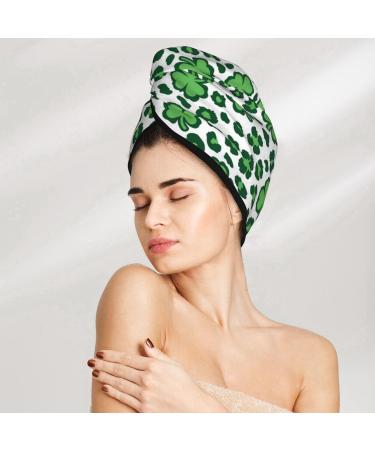 Leopard Print Hair Towel Wrap | Quick Drying Hair Drying Towel Turban for St. Patrick's Day - Buy Online on GoSupps.com