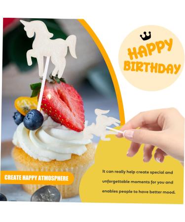 Artibetter 10pcs Unicorn Plugin Glitter Rainbow Cupcake Toppers Sequin Cupcake Toppers Cupcake Topper Sticks Dessert Letter Topper Dessert Picks Party Dessert Rabbit Head Cloth Baby Paper Cup - Buy Online on GoSupps.com
