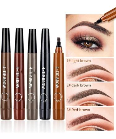 3PCS Nexavale Eyebrows 4 Fork Tips Tattoo Pencil 3D Waterproof Microblading Eyebrow Pen Eyebrow Pencils for Women Microblading Eyebrow Pen - Buy Online on GoSupps.com