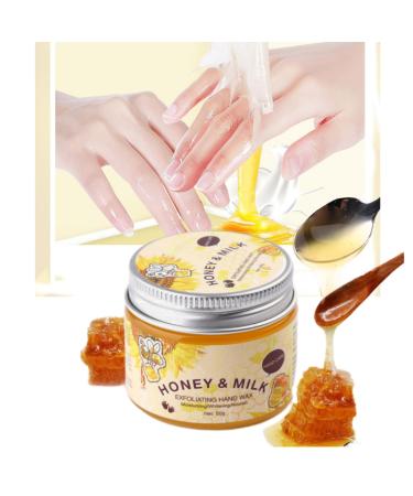Hand Wax Mask Hand Care Paraffin Milk Honey Moisturizing Peel Off Remove Dead Skin Whitening Hydrating Hand Mask Fit for Women Mom 50g