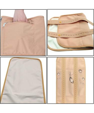 Yuehuamech 2pcs Reusable Organic Cotton Castor Oil Pack - Waist & Neck Wrap for Liver Detox Abdominal Relief & Sleep - Khaki - Buy Online on GoSupps.com