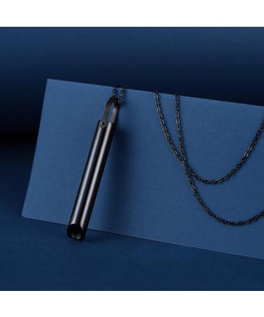 Tyniffer Breathing Necklace for Anxiety Relief - Shift Necklace for Women - Stress Relief & Meditation Aid - Calming Mindful Whistle Necklace in Black - Buy Online on GoSupps.com