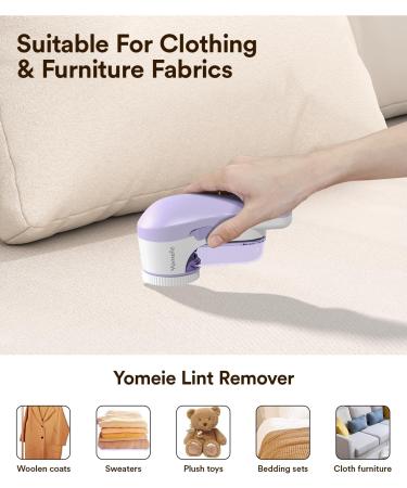 Rechargeable Fabric Shaver - Electric Lint Remover with 6-Leaf Blades for Clothes & Furniture - Purple Couch Pilling Remover - Buy Online on GoSupps.com