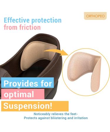 ORTHOPEO Premium Heel Pads - Soft Gel Cushion Inserts for Loose Shoes - Set of 6 - Buy Online on GoSupps.com