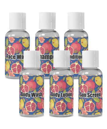YouCustomizeIt Personalized Pomegranates & Lemons Travel Bottles