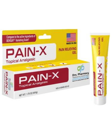 Drs. Pharmacy Pain-X Menthol Cream Targeted Muscle & Joint Relief 1.75 oz Made in USA
