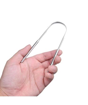 Kare & Kind 3x Stainless Steel Tongue Scraper - High-Quality Oral Cleaner for Home & Travel | Reduces Bad Breath & Improves Oral Health - Buy Online on GoSupps.com