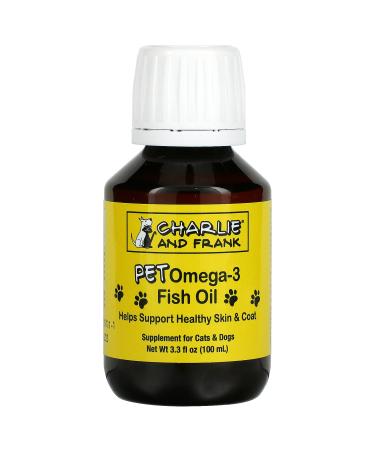 Charlie & Frank Pet Omega-3 Fish Oil For Cats & Dogs 3.3 fl oz (100 ml)