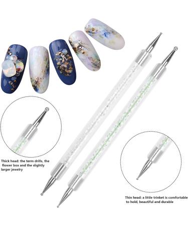NATUCE Nail Point Dotting Pen 5Pcs Double Ended Nail Art Design Pens Dotting Tools for DIY Nail Art Clay Sculpting Carving - Buy Online on GoSupps.com
