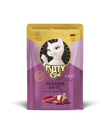 KITTY Cat Paté Fasan & Duck, 6 x 85 g, Wet Cat Food, Grain Free, with Taurine, Salmon Oil and Green-lipped Mussel, Complete Food with High Meat Content, Made in