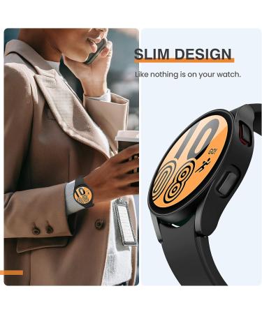 2Pack Tensea Samsung Galaxy Watch 4 44mm Screen Protector Case - Matte Black - Buy Online on GoSupps.com