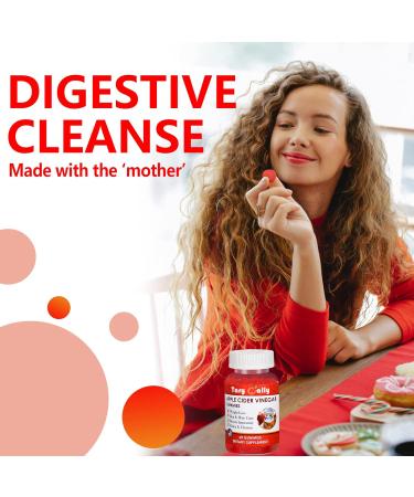 Tary Nally Apple Cider Vinegar Gummies 60ct - Vegan, Non-GMO, Gluten-Free Detox Cleanse and Digestive Support - Buy Online on GoSupps.com