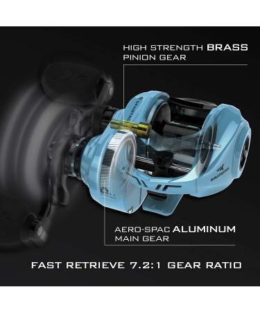 KastKing Spartacus II Baitcasting Fishing Reel - 6oz Ultralight Baitcaster with 17.6 LB Carbon Fiber Drag - 7.2:1 Gear Ratio - Lower Profile Design - Right-Handed - Spindrift 7.2:1 - Buy Online on GoSupps.com