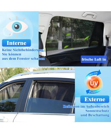 Magnetic Sun Protection for Cars | UV & Heat Reflective Curtains for Children & Adults - 2 Pieces - Buy Online on GoSupps.com