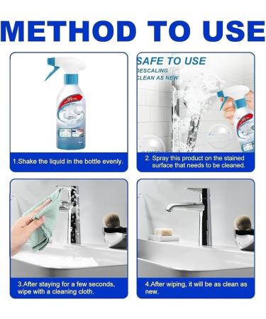 Skfe Bath Cleaner Spray Skfe Bathroom Descaler Cleaner Skfe Bathroom Cleaning Spray Multipurpose Descaler Cleaner Foam for Bathroom for Toilet Bath Shower 2 Bottles - Buy Online on GoSupps.com
