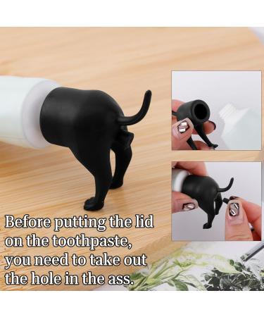 3-Part Dog Butt Toothpaste Topper - Funny Gift for Pet Lovers & Friends | Unique Squeeze Toy for Hilarious Doggie Fun - Buy Online on GoSupps.com