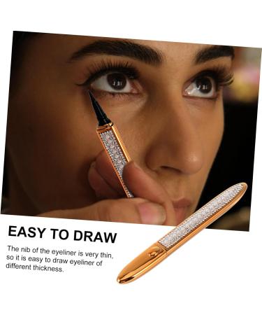 Beavorty 3pcs self adhesive mascara eyeshadow pencil eyeliner black Self-adhesive Eyeliner tight Paste drill 1 count (Pack of 1) Goldenx3pcs - Buy Online on GoSupps.com