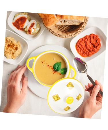Alipis 1pc Ceramic Steamed Egg Bowl Food Serving Bowl Noodle Ceramic Baking Bowl Kitchen Bowl Child Dessert 13.8x10.3cm Assorted Color-1 - Buy Online on GoSupps.com