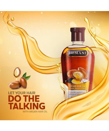 Buy Hemani Argan Oil 200ml - Natural Hair Care Oil with Blackseed & Coconut Promotes Growth Strength & Shine Hair Loss & Dandruff Treatment International Shipping Available - Buy Online on GoSupps.com
