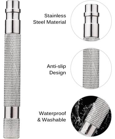 Xiaoxin Stainless Steel Shaving Handle | Double Edge Safety Razor Replacement | Manual Mustache Remover Accessories | Premium Silver Shaver Handle - Buy Online on GoSupps.com