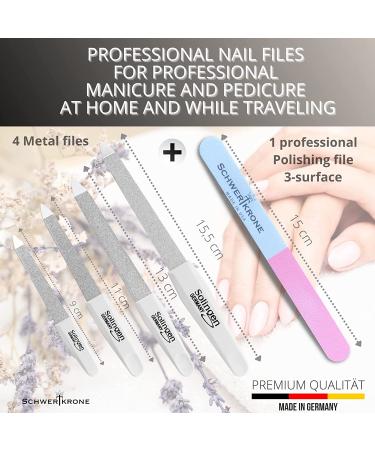 Schwertkrone Sapphire Nail Files Set - Premium Metal, Made in Germany, Solingen (5) - Buy Online on GoSupps.com