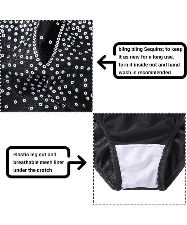BAOHULU Girls Gymnastics Leotard | 7-8 Years | Sequin Black | Practice Outfit - Buy Online on GoSupps.com
