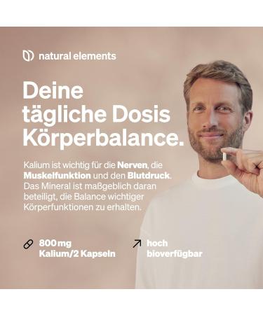 Potassium 240 Capsules - 800mg Vegan Supplement for Blood Pressure & Muscle Function - Pure High-Dose No Additives - Buy Online on GoSupps.com