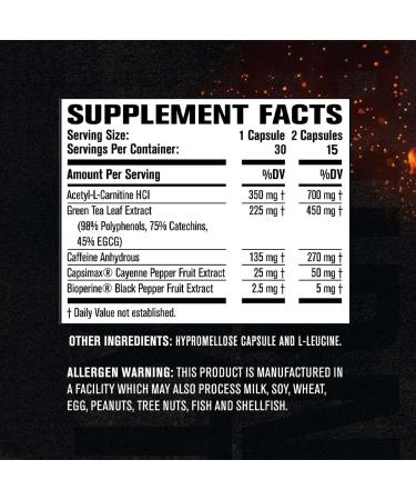 Jacked Factory Burn-XT - Premium Energy and Focus Booster for Men & Women - Acetyl L-Carnitine, Green Tea Extract, Capsimax Cayenne Pepper & More - 30 Natural Veggie Pills - Buy Online on GoSupps.com