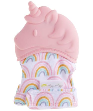 Itzy Ritzy Itzy Mitt Food Grade Silicone Teether 3+ Months Light Pink Unicorn 1 Teether
