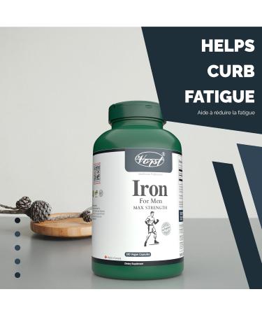 VORST Iron Supplement for Men Max Strength 180 Vegan Capsules | Made with Ferrous Fumarate | Alternative to Liquid | 1 Bottle 180 count (Pack of 1) - Buy Online on GoSupps.com