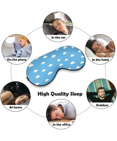 White Clouds Blue Sky Sleep Mask- Adjustable Blindfold for Sleeping and Travel - Buy Online on GoSupps.com
