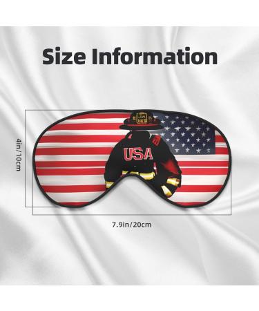 Buy Red Stripe Firefighter USA Flag Print Sleep Eye Mask - Soft Eye Cover for Travel & Naps | Perfect Gift for Men & Women - Buy Online on GoSupps.com