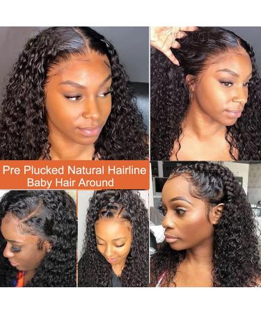 WENYU 24 Lace Front Wigs for Black Women - Curly 13x4 Human Hair, Pre-Plucked with Baby Hair, 150% Density, Brazilian Natural Black - 9A Quality - Buy Online on GoSupps.com