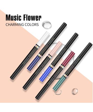 Music Flower Coloured Waterproof Liquid Eyeliner Pencil - Smudge-Proof & Long-Lasting | Multiple Shades Available | Easy Control Flexible Pencil - Buy Online on GoSupps.com