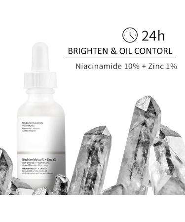 Niacinamide Serum 10% Niacinamide + 1% Zinc Skincare Serum Tackles Blemish Serum High-Strength Vitamin Minimize Pore Appearance Control Excess Oil and Redness Glowing Skin Hydrating Serum(30 ml) - Buy Online on GoSupps.com