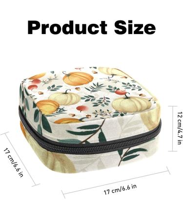 Autumn Pumpkin Menstrual Cup & Sanitary Napkin Storage Bag - Large Capacity Travel Organizer in Color 4 - Buy Online on GoSupps.com