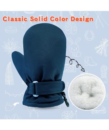 Waterproof Toddler Mittens - Navy, 3-12M (No thumb) - Buy Online on GoSupps.com