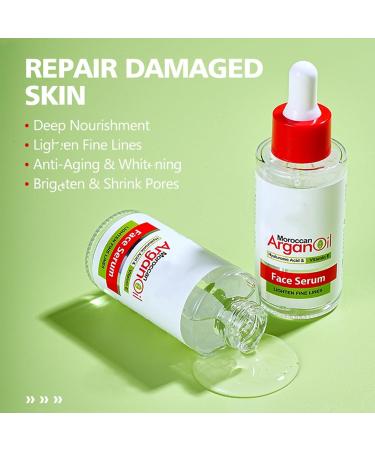 Argan Oil for Face & Skin Care Gift Set - Deeply Moisturizing Serum & Cream for Dry Skin | Vitamin E & Retinol Routine for Women - Buy Online on GoSupps.com