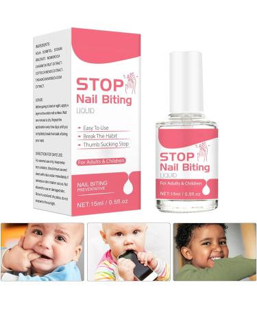  Rurunklee Anti Chew Nail Polish 15ml - Effective Way to Stop Chewing Nails and Stop Thumb Sucking - Anti Chew Nail Polish for Adults - Buy Online on GoSupps.com
