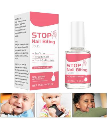Anti Bite Liquid | 0.5fl oz Nail Bite Stopper - Stop Nail Biting Polish Care For Kids & Adults Thumb Sucking Stop Safe & Effective Bitter Taste Stop Nail Biting And Thumb Sucking - Buy Online on GoSupps.com