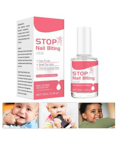 Genikeer 0.5fl Oz Nail Bite Stopper - Bitter Taste Thumb Sucking Stop Bitter Taste Anti Nail Biting Polish Bitter Nail Polish Anti Biting For Kids Adults Stop Biting Your Nails