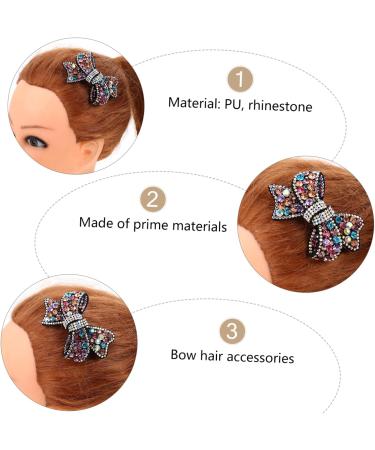 COLLBATH Hairpin Rhinestone Hair Clips Bow Spring Hair Barrettes Bowknot Hair Decors Chic Bow Headdress Bow Spring Headdress Spring Hair Clip Bowknot Hair Clip Women Bow Headdress Clip - Buy Online on GoSupps.com