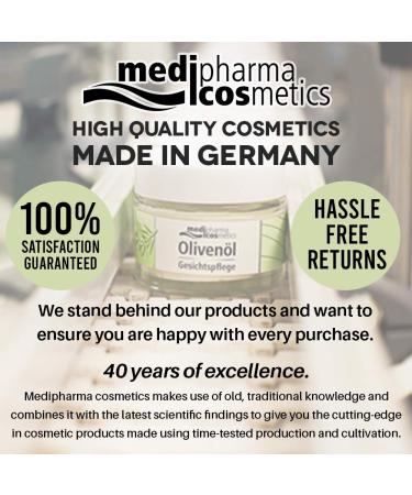 Medipharma Cosmetics Face Cream for Normal & Dry Skin | Daily Moisturizing Facial Lotion with Olive Oil, Vitamin A & E | Paraben-Free Dry Sensitive Skin Care (50ml) - Buy Online on GoSupps.com