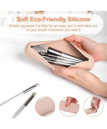 Portable Silicone Makeup Brush Holder - Travel Cosmetic Organizer Waterproof & Slim Design for All Your Essentials - Buy Online on GoSupps.com